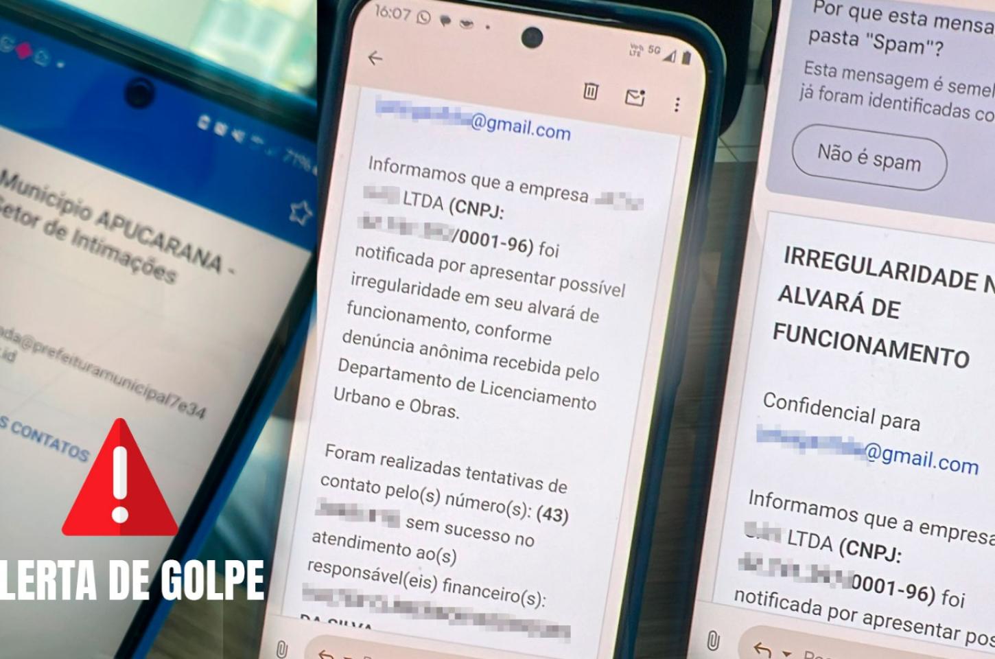Prefeitura de Apucarana alerta para golpe com e-mails falsos
