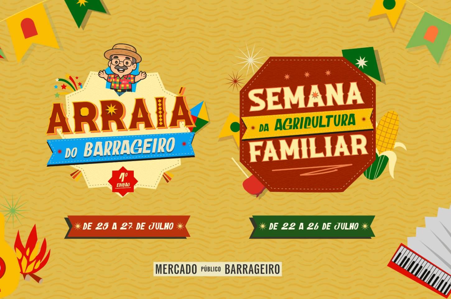 Mercado Público promove Arraiá do Barrageiro e Semana da Agricultura Familiar a partir de terça-feira (22)