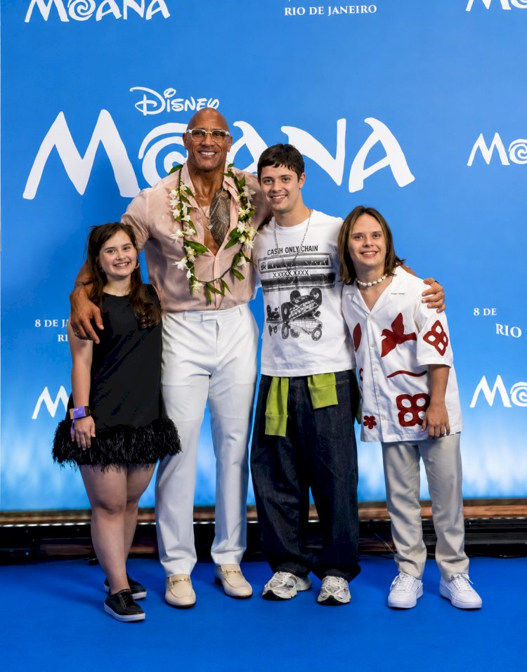 Atriz Apucaranense Luiza Godoy Realiza Sonho e Conhece 'The Rock' no Lançamento de Moana!