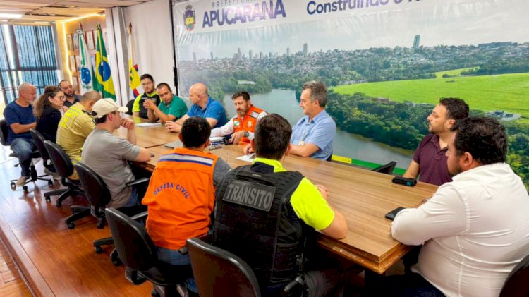 Defesa Civil de Apucarana reúne secretarias e órgãos estratégicos para alinhar protocolo de resposta a desastres naturais