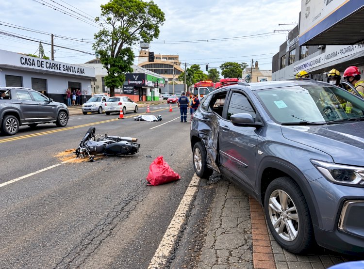 Motociclista morre após colisão com carro em avenida de Apucarana