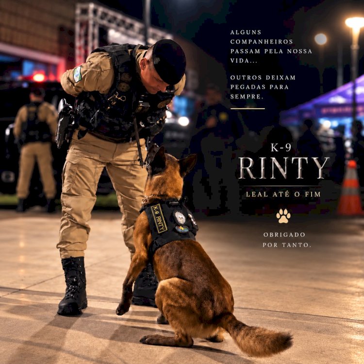 10º BPM se despede do K9 Rinty, cão que marcou a história do Canil Setorial