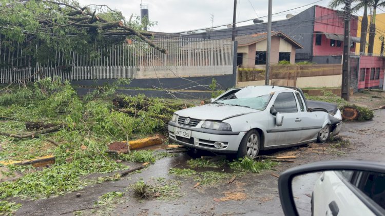 Ventos de quase 125 km/h: Simepar aponta sinais de downburst no temporal de Apucarana