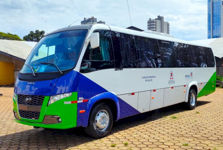 Arapongas recebe novo micro-ônibus da Saúde e picape para a Defesa Civil