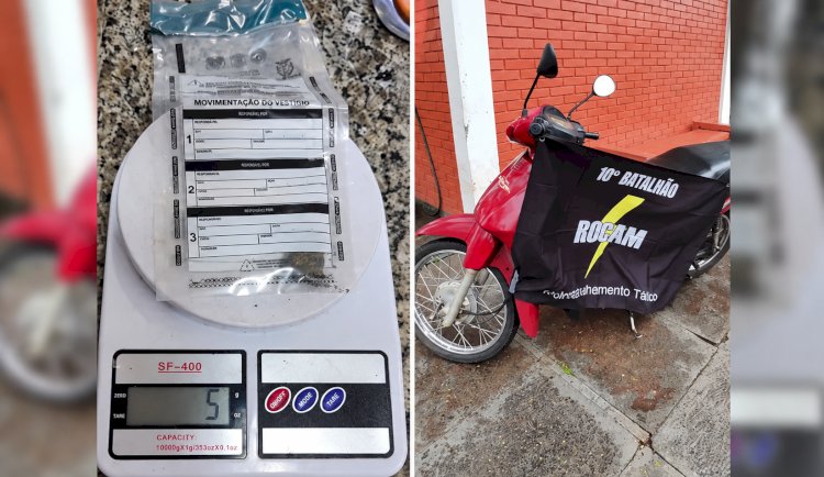 Moto furtada em 2017 é recuperada pela Rocam durante abordagem em Apucarana.