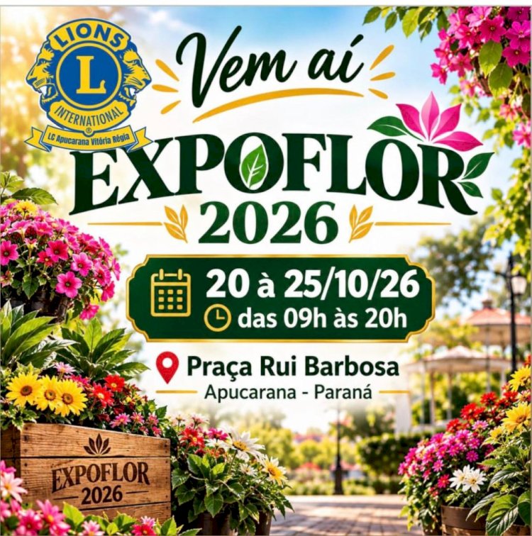 Expoflor une beleza das plantas e solidariedade em Apucarana a partir do dia 20